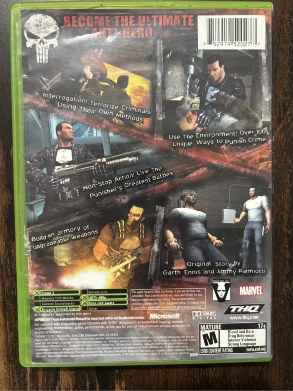The Punisher (Microsoft Xbox, 2005) Complete Tested Working